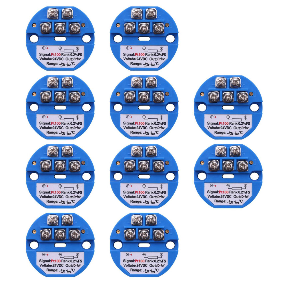 10X Rtd Pt100 Temperature Transmitter Dc24v Minus 4854184473107