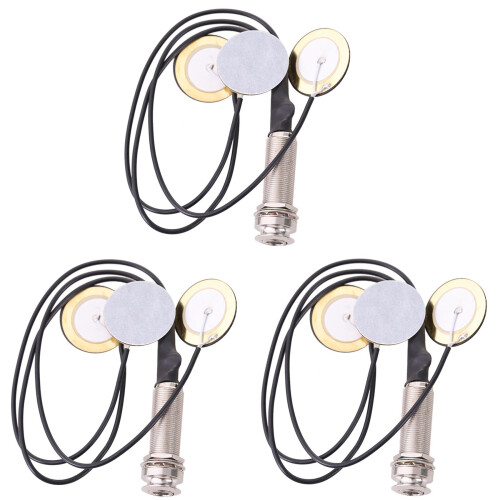 3X Piezo Contact Microphone 3 Transducer Pickups w