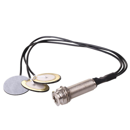 3X Piezo Contact Microphone 3 Transducer Pickups w 2