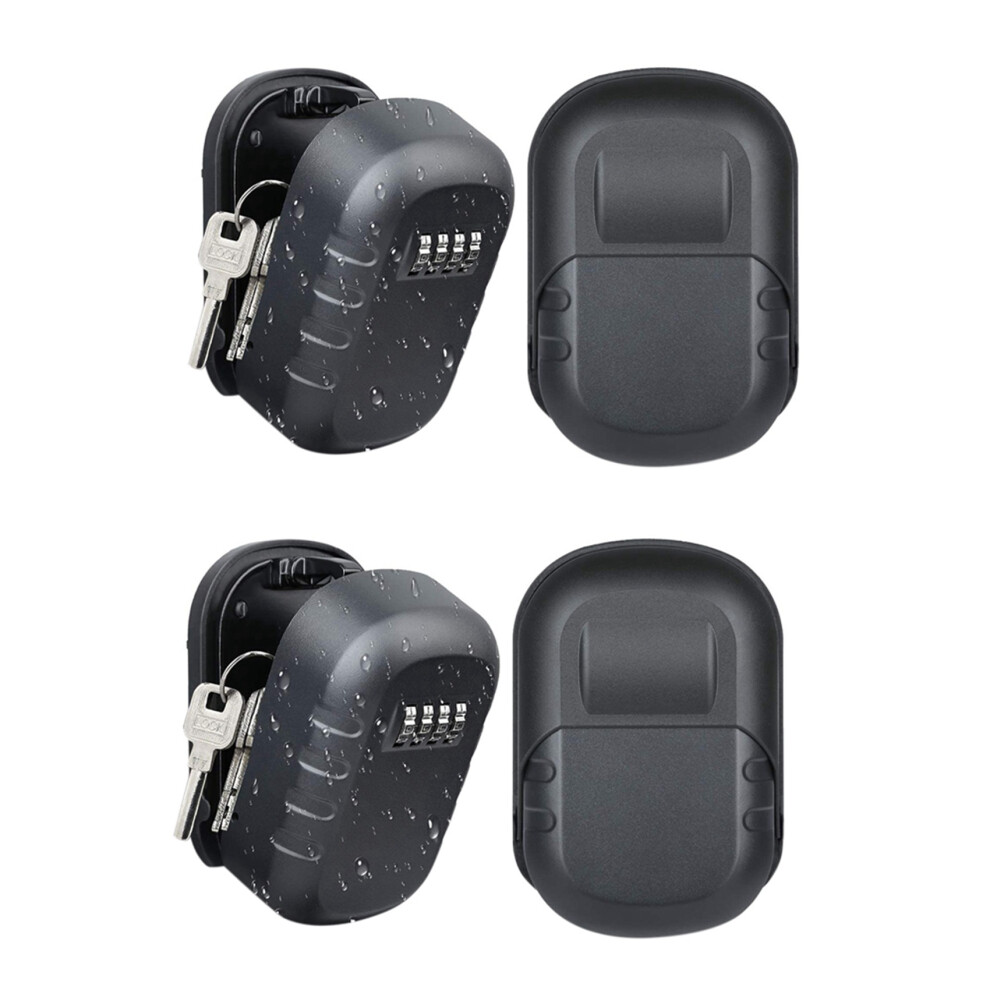 2X Key Lock Box Wall Mount 4 Digit Combination Wea 4854184412373