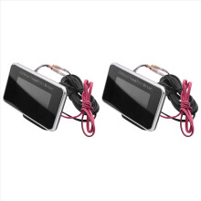 2X,2 In 1 Car LCD Digital Gauge Voltage Pressure W