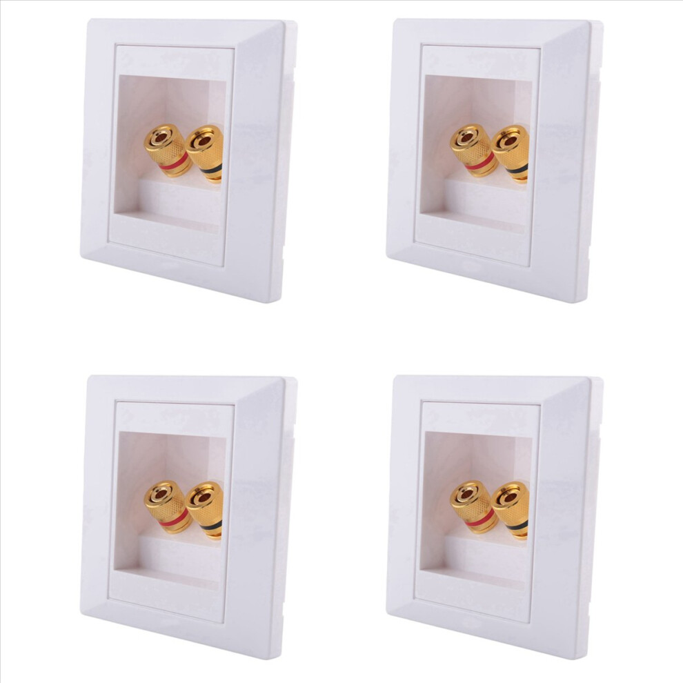 4X Wall Socket Connection Port With 2 Jack Speaker 4854184457244