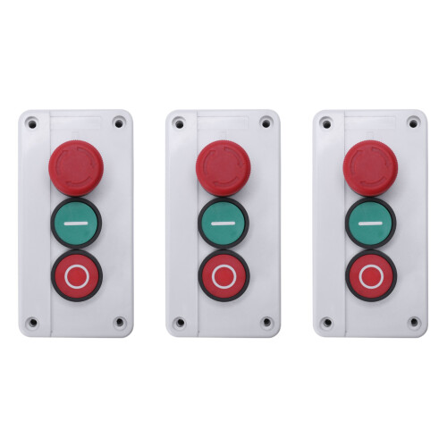 3X NC Emergency Stop NO Red Green Momentary Push B 1