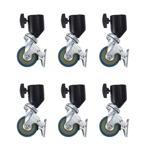 6PCS 22mm Photo Studio Universal Caster Wheel Trip