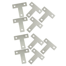 10 Pcs Angle Plate Corner Brace Flat T Shape Repai