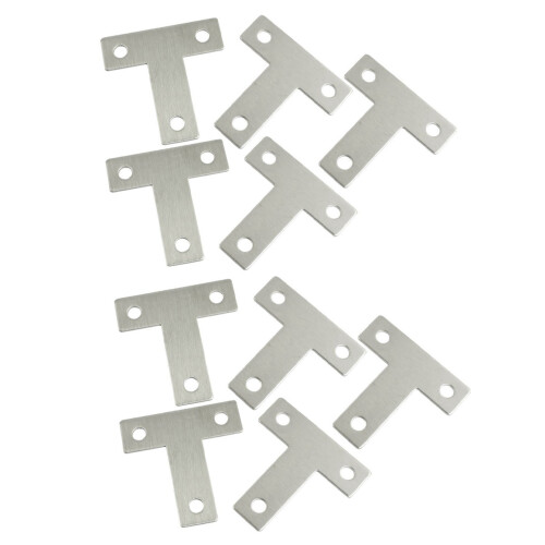 10 Pcs Angle Plate Corner Brace Flat T Shape Repai