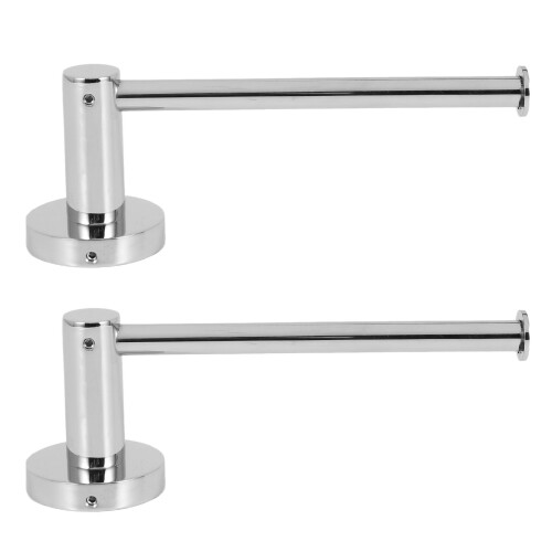 2X Wall Mounted Toilet Roll Holder Polished Chrome 1
