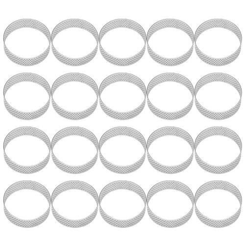 20Pcs 6cm Circular Tart Ring Dessert Stainless Ste 1