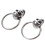 4X Stainless Steel Skull Round Hoop Loop Earrings 3