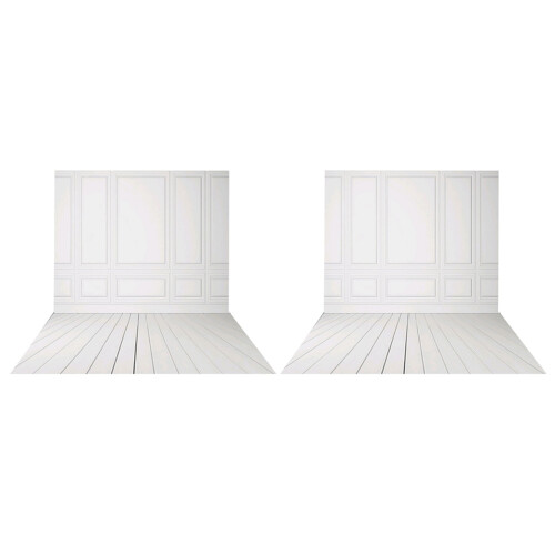 2 Pcs 3X5Ft Vinyl Photography Backdrops White Bric