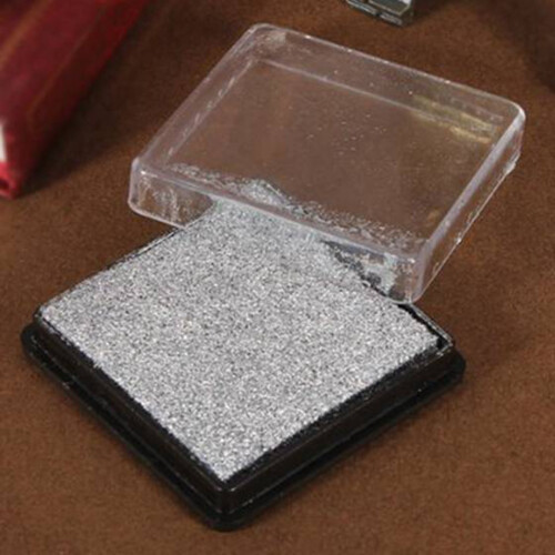 2X Ink Pad Stamp for Wedding Letter Document Silve 2