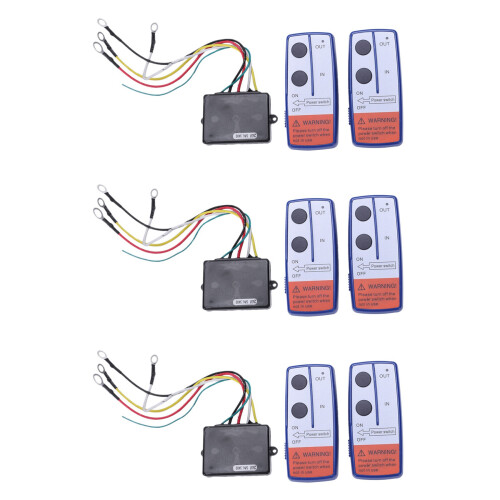 6x Recovery Wireless Winch Remote Control Twin Han 1