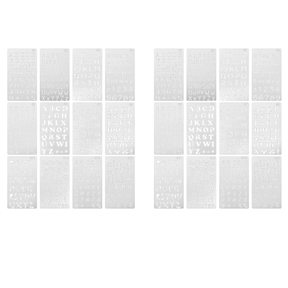 24 Pcs Alphabet Stencils Reusable Letter Painting 4854184489825