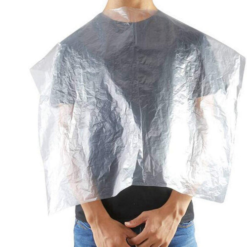 500Pcs PE Apron Disposable Long Barber Cloth Perm 2