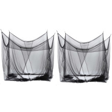 2X 4-Corner Bed Netting Canopy Mosquito Net for Qu