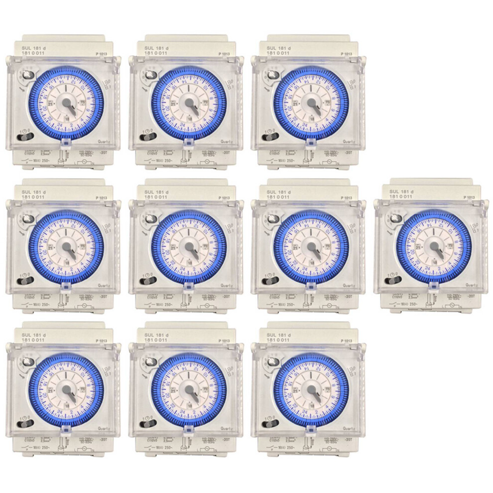10X Analog Mechanical Timer Switch 110V-220V 24 Ho 4854184403913