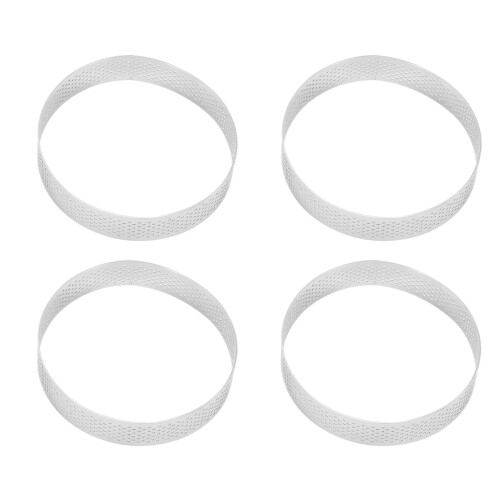 12Pcs Circular Porous Tart Ring Bottom Tower Pie C 2