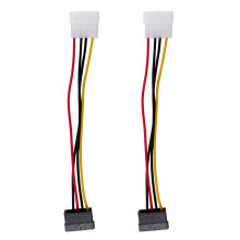 2X Power Female to Molex Male Adapter Converter Ca