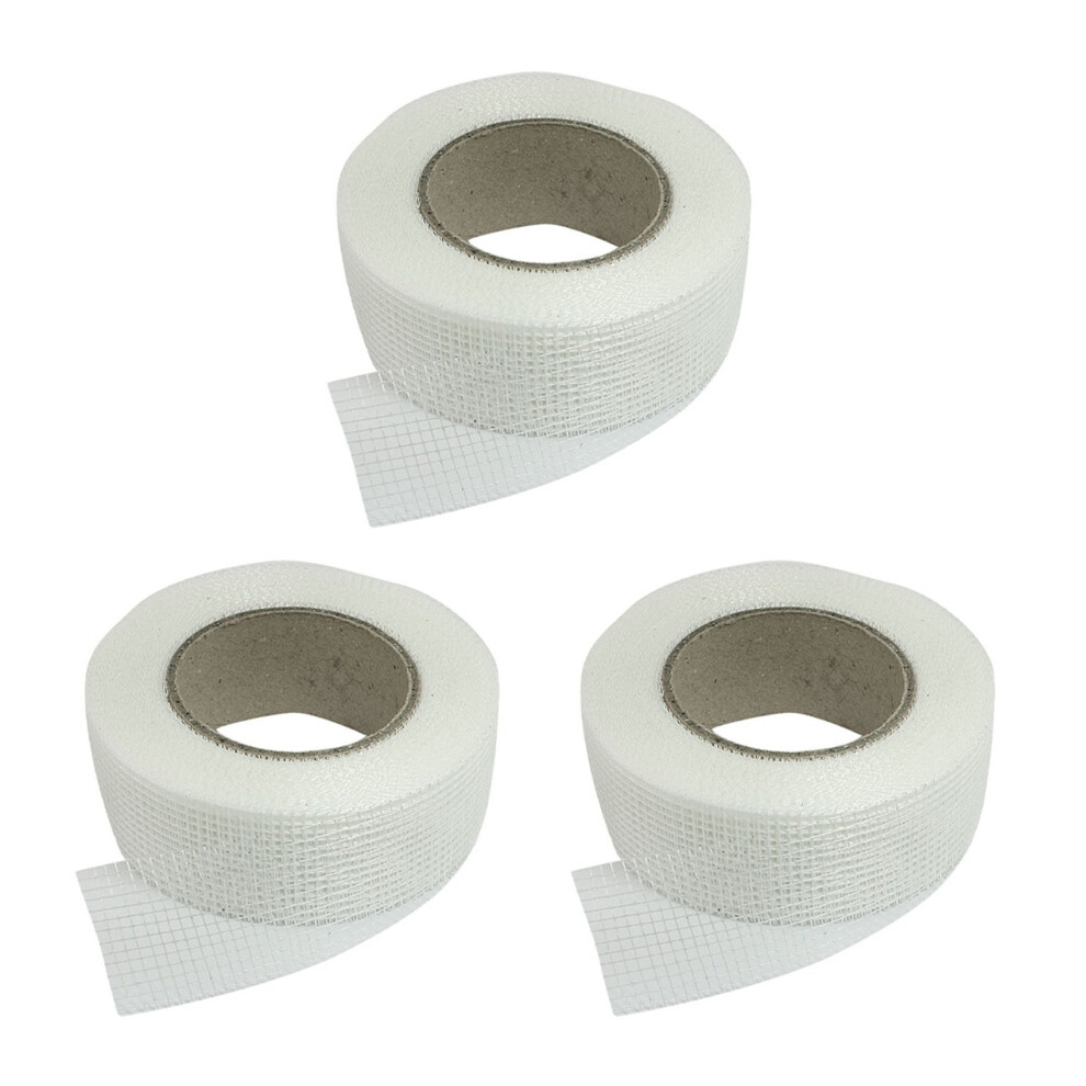 3X Self-Adhesive White Fiberglass Mesh Tape For Cr 4854184423096