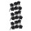 18 Pcs M6 x 50 mm Locking Star-Shaped Plastic Head 1