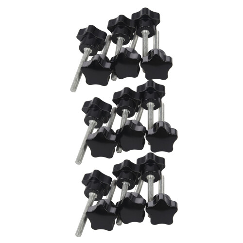 18 Pcs M6 x 50 mm Locking Star-Shaped Plastic Head