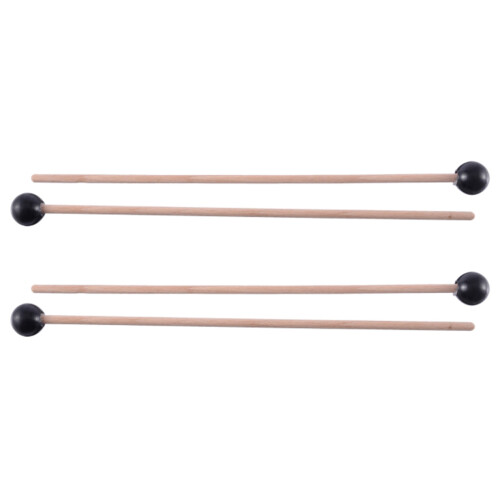 4Pcs Soft Rubber Head Sticks Wood Handle Bell Mall 1