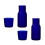 2X Transparent Candy Color Glass Teacup Set Simple 2