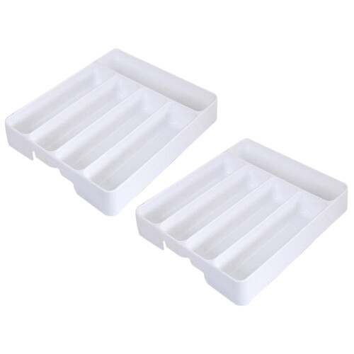 2X Drawer Organizer Tray Spoon Cutlery Separation