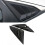 4x for 2016-2019 Matt Black Rear Window Louvers Sh 5