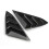 4x for 2016-2019 Matt Black Rear Window Louvers Sh 3