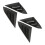 4x for 2016-2019 Matt Black Rear Window Louvers Sh 2