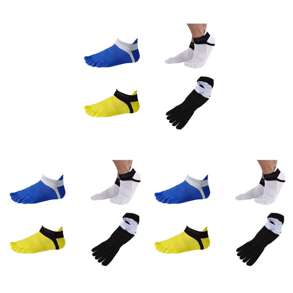 12 Pair Toe Socks No Show Five Finger Cotton Athle Semoic
