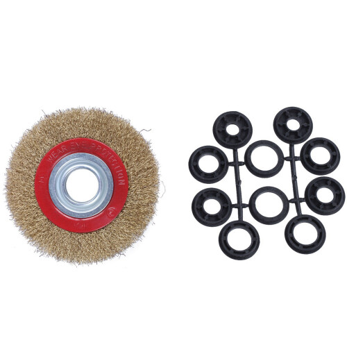2X Wire Brush Wheel for Bench Grinder Polish + Red 2