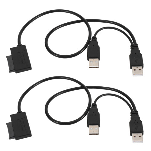 2X Slim Cable USB 2.0 to 7+6 External Power for La