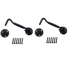 2X Barn Door Lock, 4 Inch Stainless Steel Hook & E