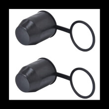 2X Black Tow Bar Ball Push-in Type Cover Cap Car H