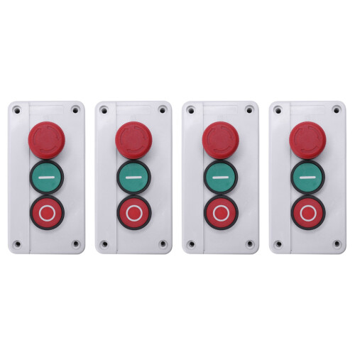 4X NC Emergency Stop NO Red Green Momentary Push B