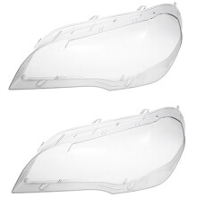 2X Car Clear Headlight Lens Cover Replacement Head