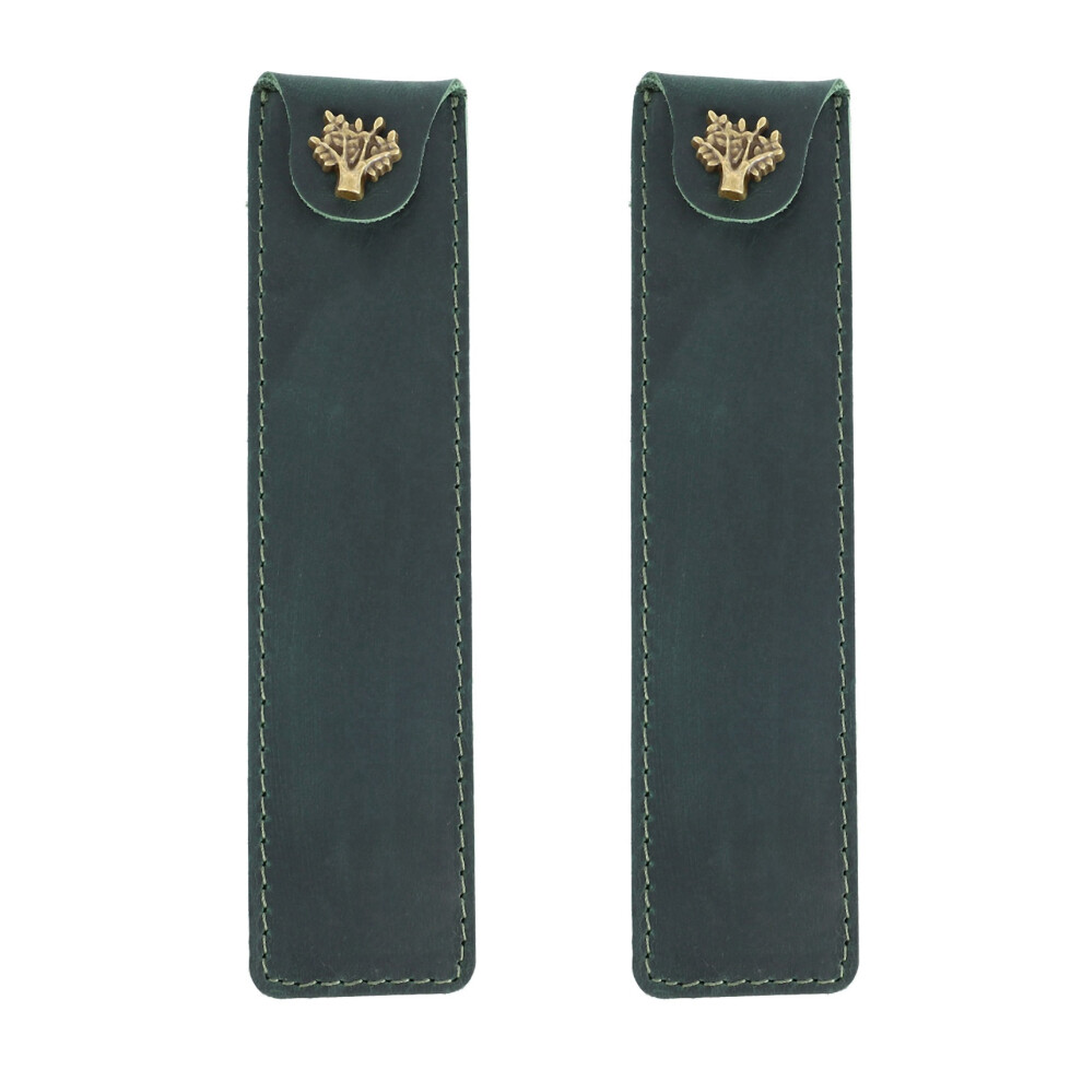2X Genuine Leather Pen Pouch Holder Single Pencil Semoic