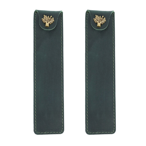 2X Genuine Leather Pen Pouch Holder Single Pencil 1