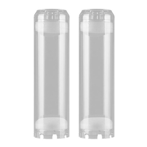 2X 10-Inch Reusable Empty Clear Water Filter Housi