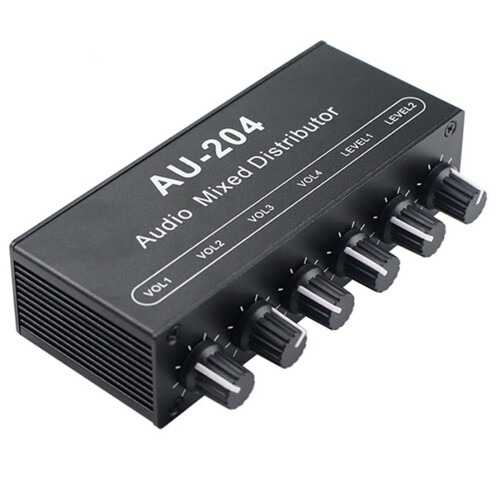 2X Stereo Mixer Audio (2 Input 4 Output) Push Four 2