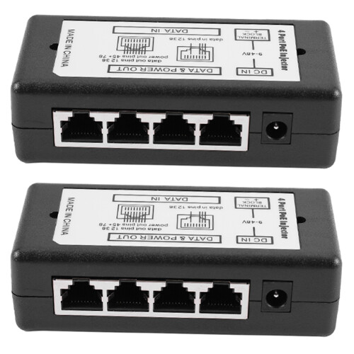 2X 4 Port Poe Injector Power Adapter Ethernet Supp 1