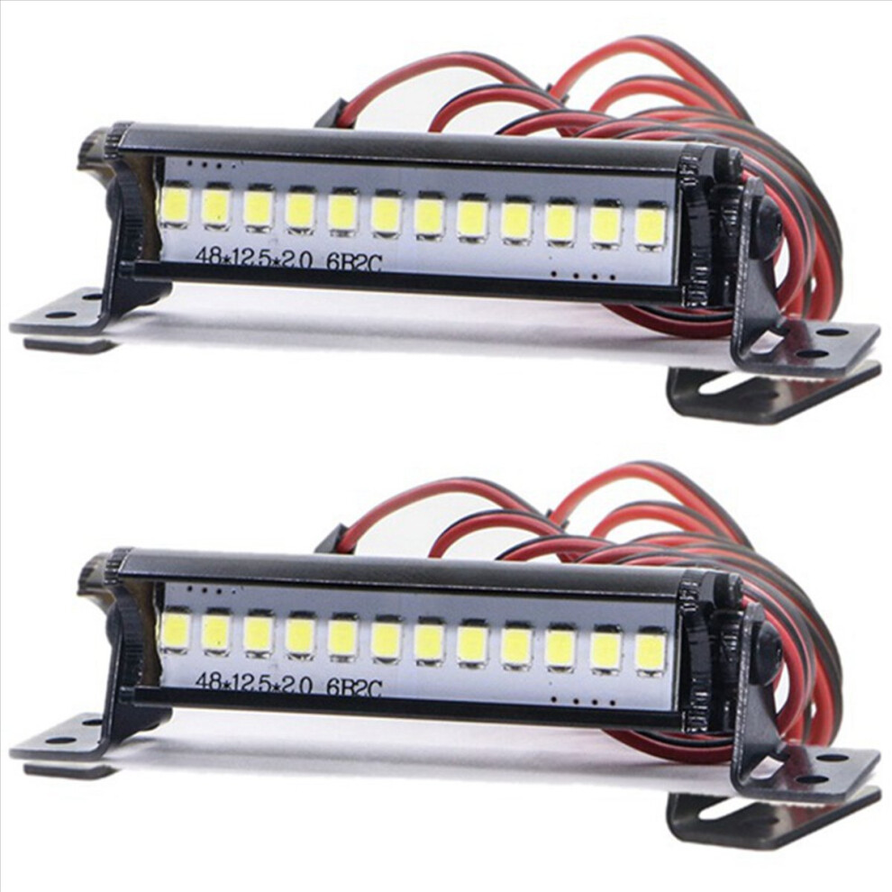 2Pcs Rc 12 Led Bar Metal Roof Lamp For Scx10 Light 4851335346150