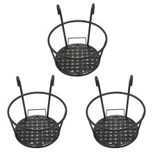 3X Metal Flower Holder Shelf Stand Hanging Pots Ba