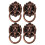 4X Antique Style Metal Shaped Drawer Pull Handle 2 1