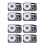 8 Pack 12mm Black On White Label Tape Maker Compat 2