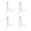 4X Transparent 7Inch Display Easel Stand Plate Bow 1