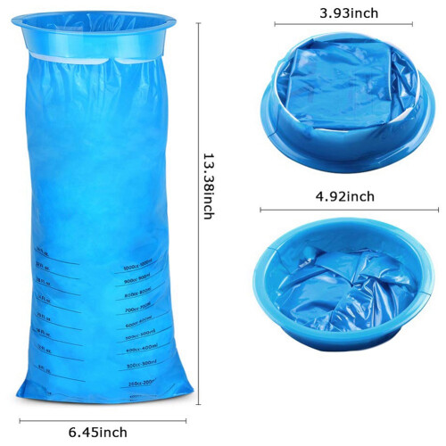 90Pcs 1000Ml Vomit Bags Motion Sickness Blue Emesi 2