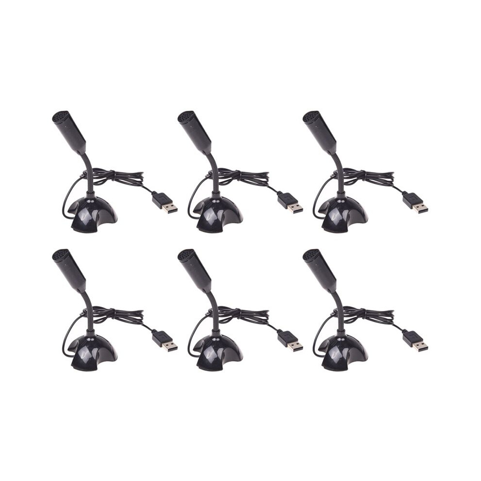 6X Usb Microphone Web Flexible Noise Canceling Mic 4851335350850